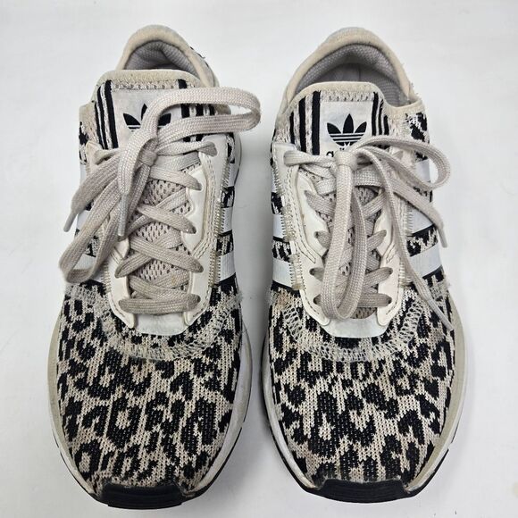 ADIDAS Womens Swift Run X W Cheetah Animal Print Running Shoes Sneakers 7.5 - Picture 2 of 8